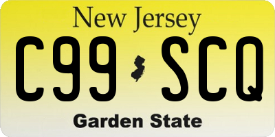 NJ license plate C99SCQ