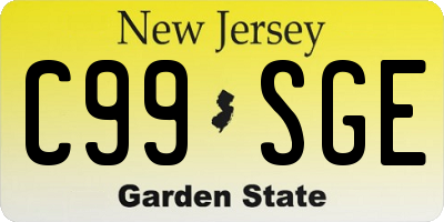 NJ license plate C99SGE