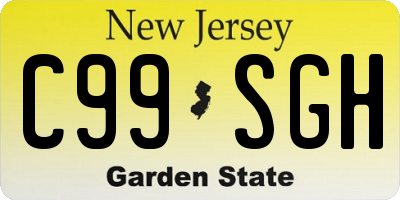 NJ license plate C99SGH