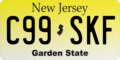 NJ license plate C99SKF