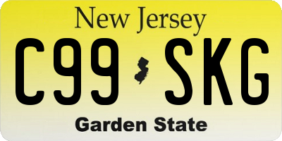 NJ license plate C99SKG