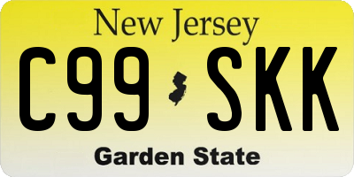NJ license plate C99SKK