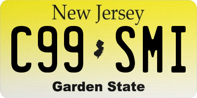 NJ license plate C99SMI