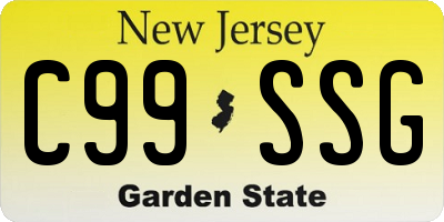 NJ license plate C99SSG