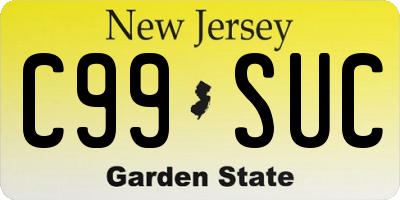 NJ license plate C99SUC