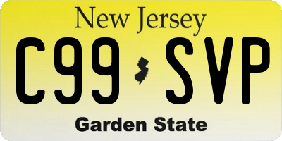 NJ license plate C99SVP