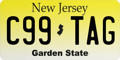 NJ license plate C99TAG