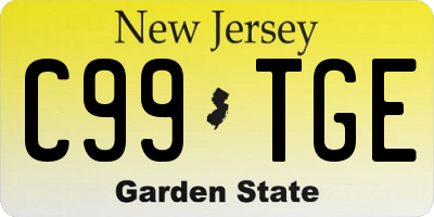 NJ license plate C99TGE