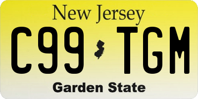 NJ license plate C99TGM
