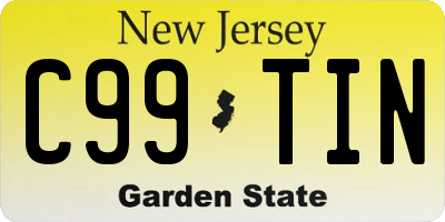NJ license plate C99TIN