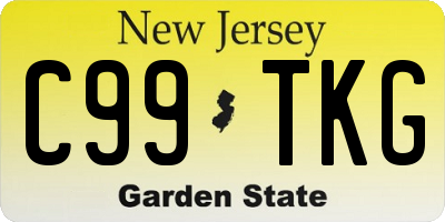 NJ license plate C99TKG
