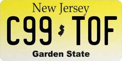 NJ license plate C99TOF