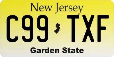 NJ license plate C99TXF