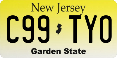 NJ license plate C99TYO