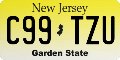NJ license plate C99TZU