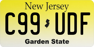 NJ license plate C99UDF