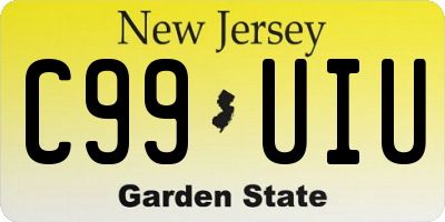 NJ license plate C99UIU
