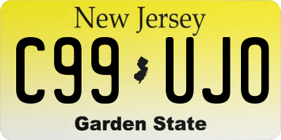 NJ license plate C99UJO