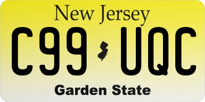 NJ license plate C99UQC