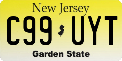 NJ license plate C99UYT