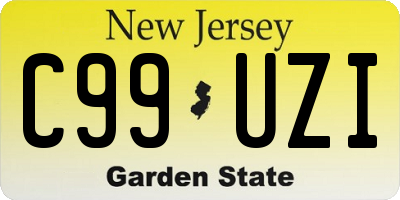 NJ license plate C99UZI