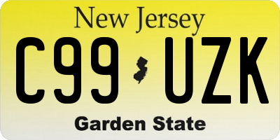 NJ license plate C99UZK