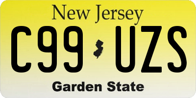 NJ license plate C99UZS
