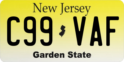 NJ license plate C99VAF