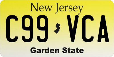 NJ license plate C99VCA