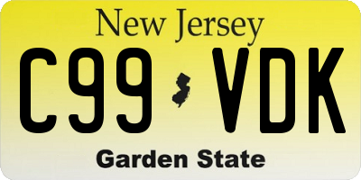 NJ license plate C99VDK