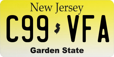 NJ license plate C99VFA