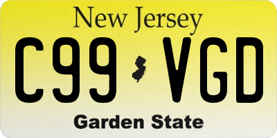 NJ license plate C99VGD