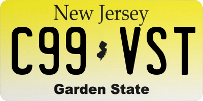 NJ license plate C99VST