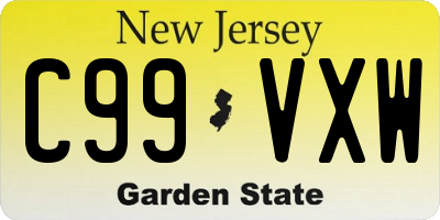 NJ license plate C99VXW