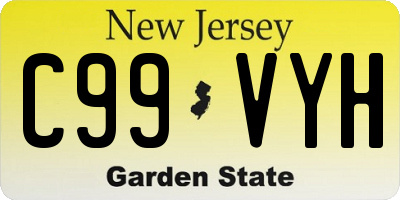 NJ license plate C99VYH