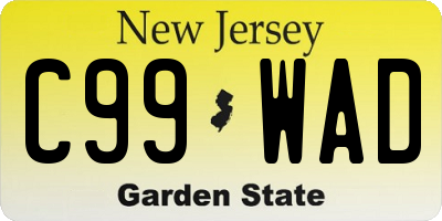 NJ license plate C99WAD