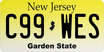 NJ license plate C99WES