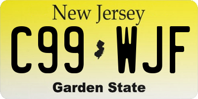 NJ license plate C99WJF