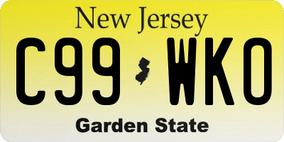 NJ license plate C99WKO