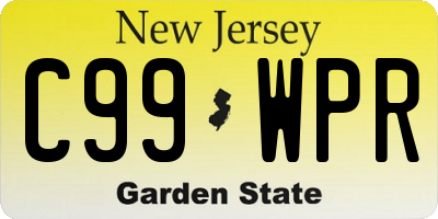 NJ license plate C99WPR