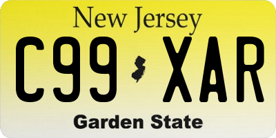NJ license plate C99XAR