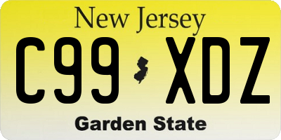 NJ license plate C99XDZ