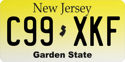 NJ license plate C99XKF