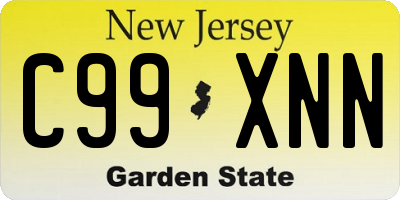 NJ license plate C99XNN