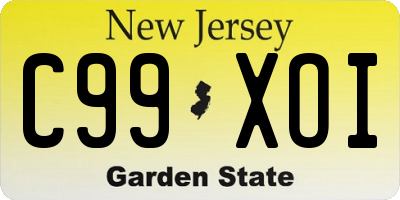 NJ license plate C99XOI