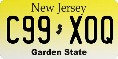 NJ license plate C99XOQ