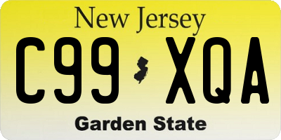 NJ license plate C99XQA