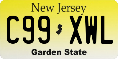 NJ license plate C99XWL