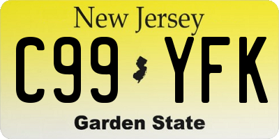 NJ license plate C99YFK