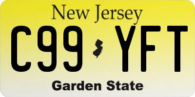 NJ license plate C99YFT
